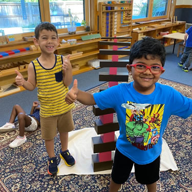 Children playing with sensory toys